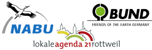 Logos BUND Agenda NABU Rottweil